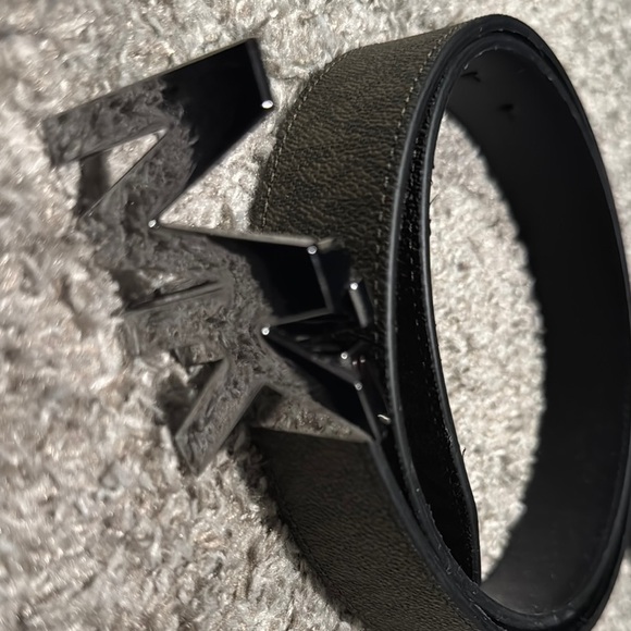 Michael Kors Black and Olive Belt